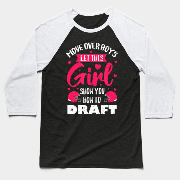 Fantasy Football Draft Party Kit Real Women Cute Sport Baseball T-Shirt by mccloysitarh